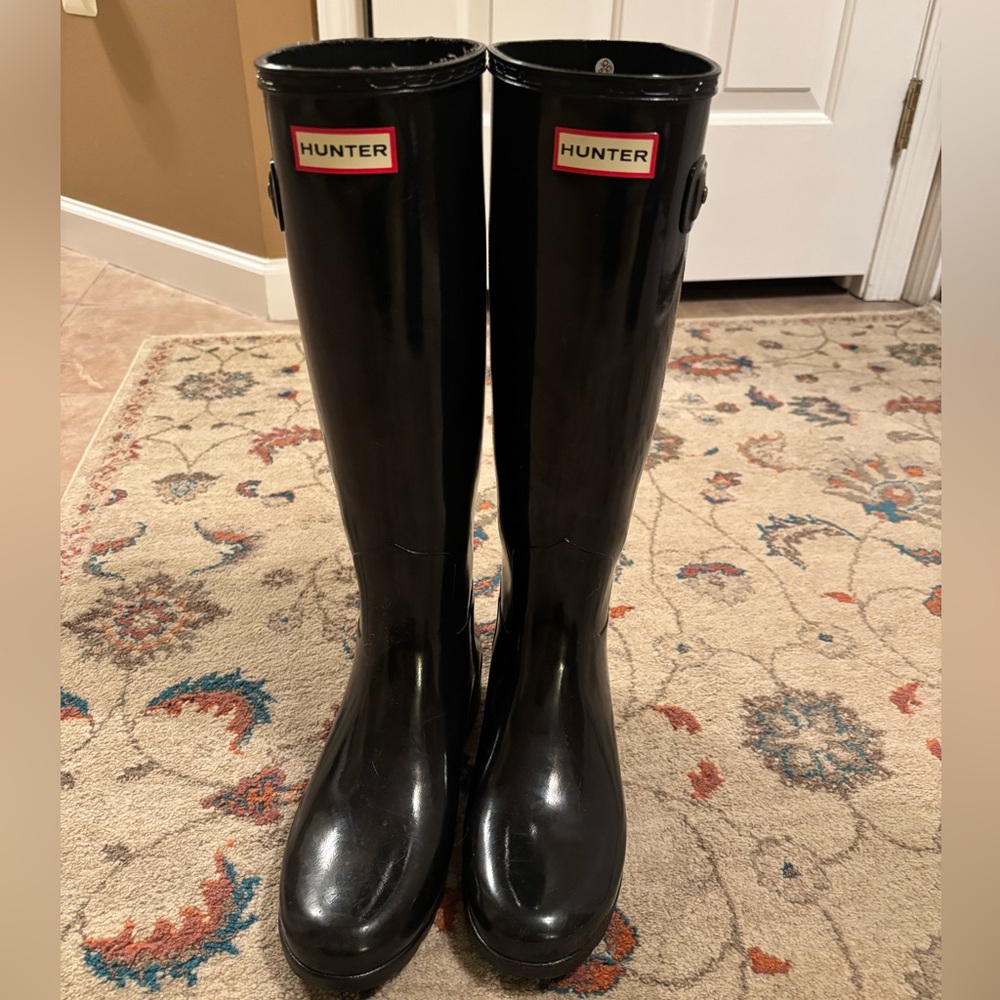 Hunter Women's Original Tall Gloss Rain Boots - Size 7